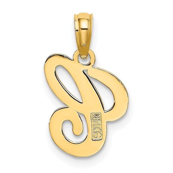 10K Yellow Gold Polished C Script Initial Charm - Picture 9 of 9